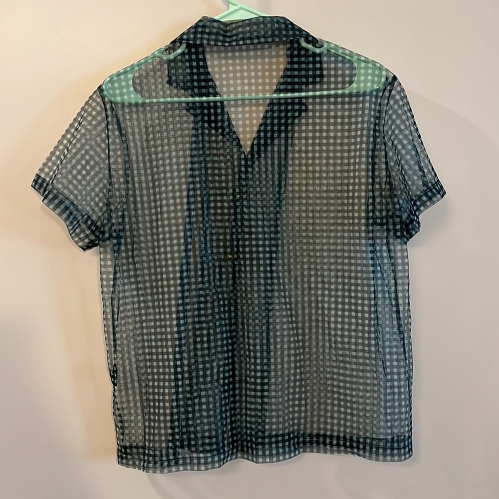 Cider checkered button down blouse - Picture 2 of 5